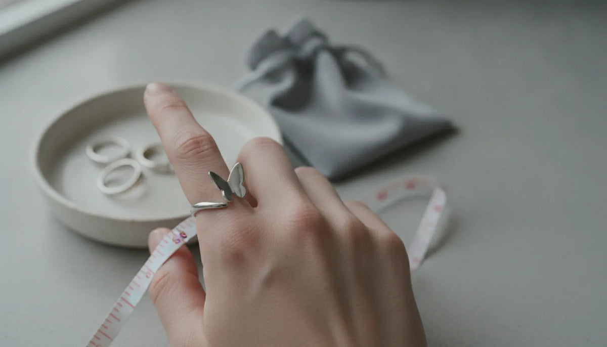 How to size an open butterfly ring?