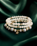 White and gold three-piece bracelet set product view