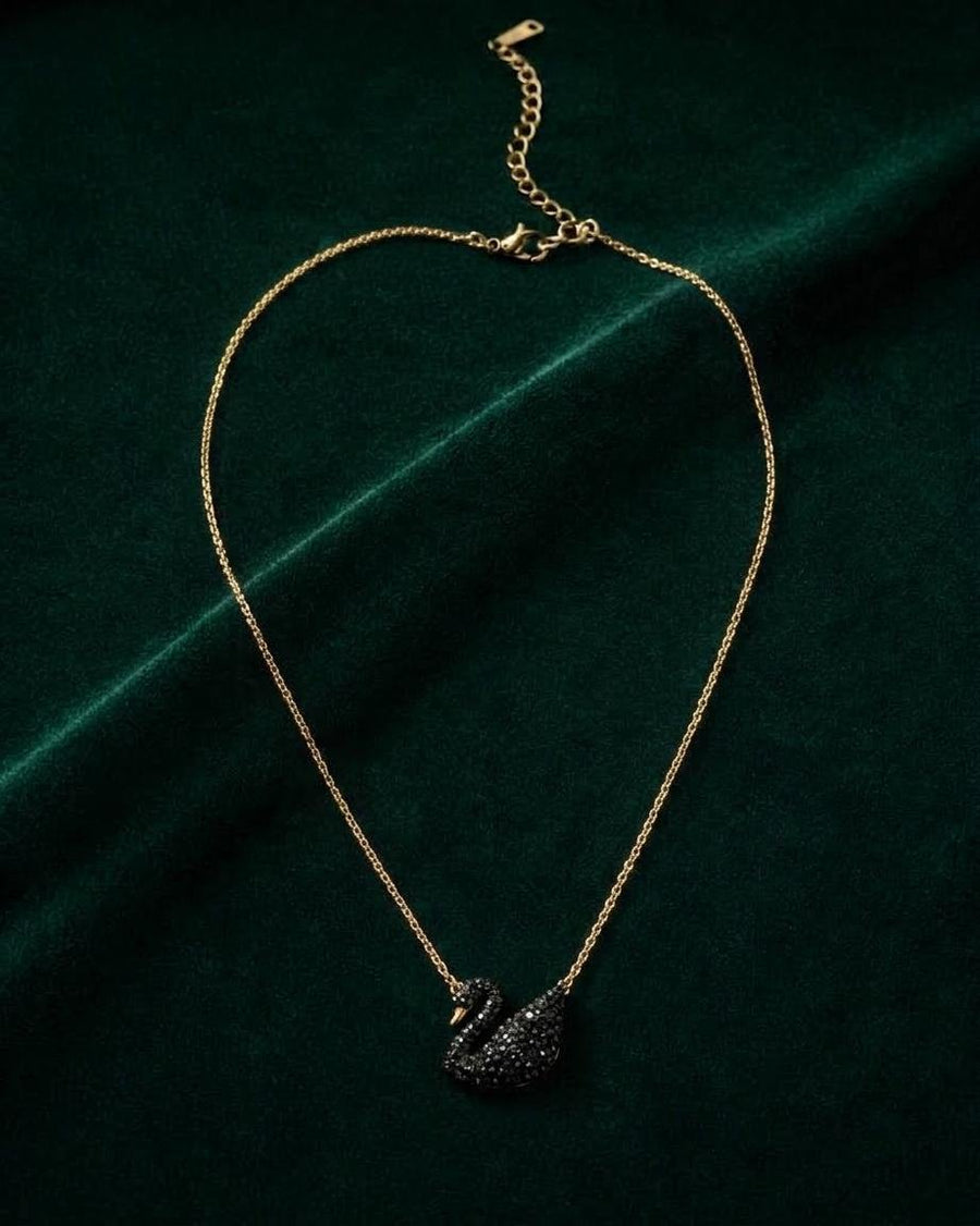 Black Swan Pave Pendant Necklace by RARE
