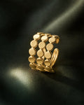 Golden Disc Wide Band Ring by RARE