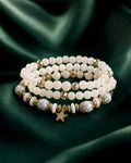 Pearl White Three-Piece Bracelet Set by RARE