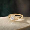 Vintage Split-Shank Halo Ring by RARE