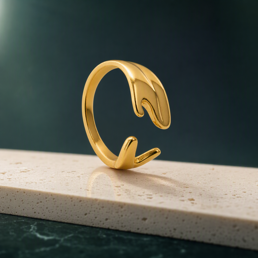 Abstract wave ring square product view