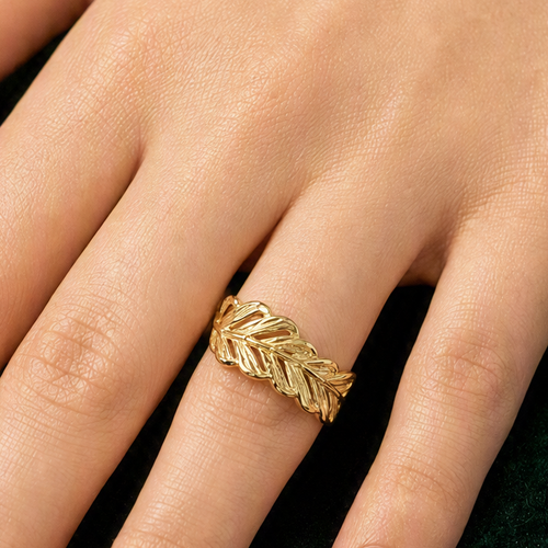 Leaf band ring styled view