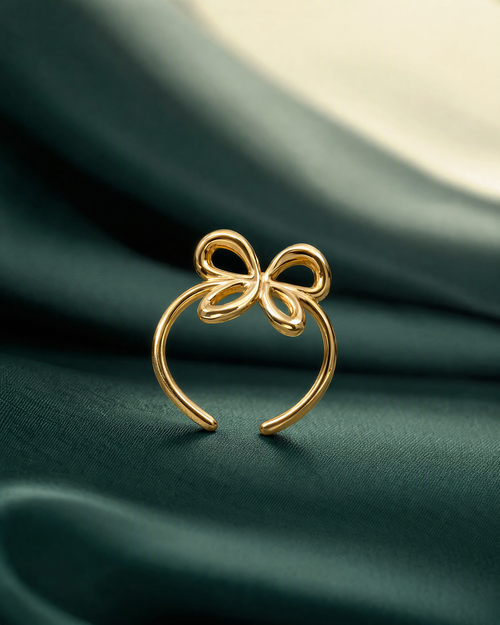 Butterfly open ring portrait product view