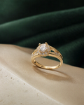 Split-shank halo ring portrait product view