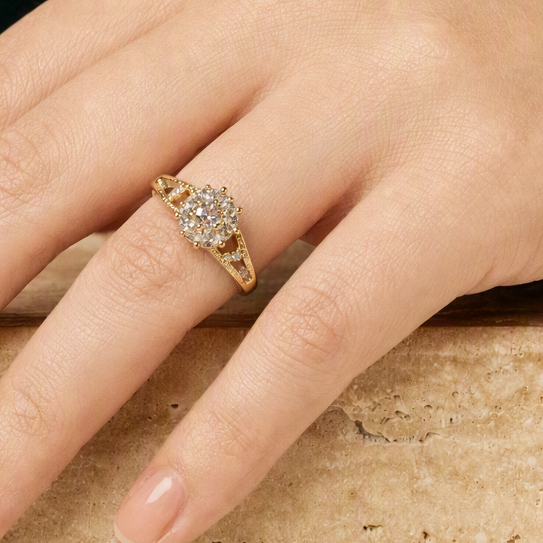 Split-shank halo ring styled view